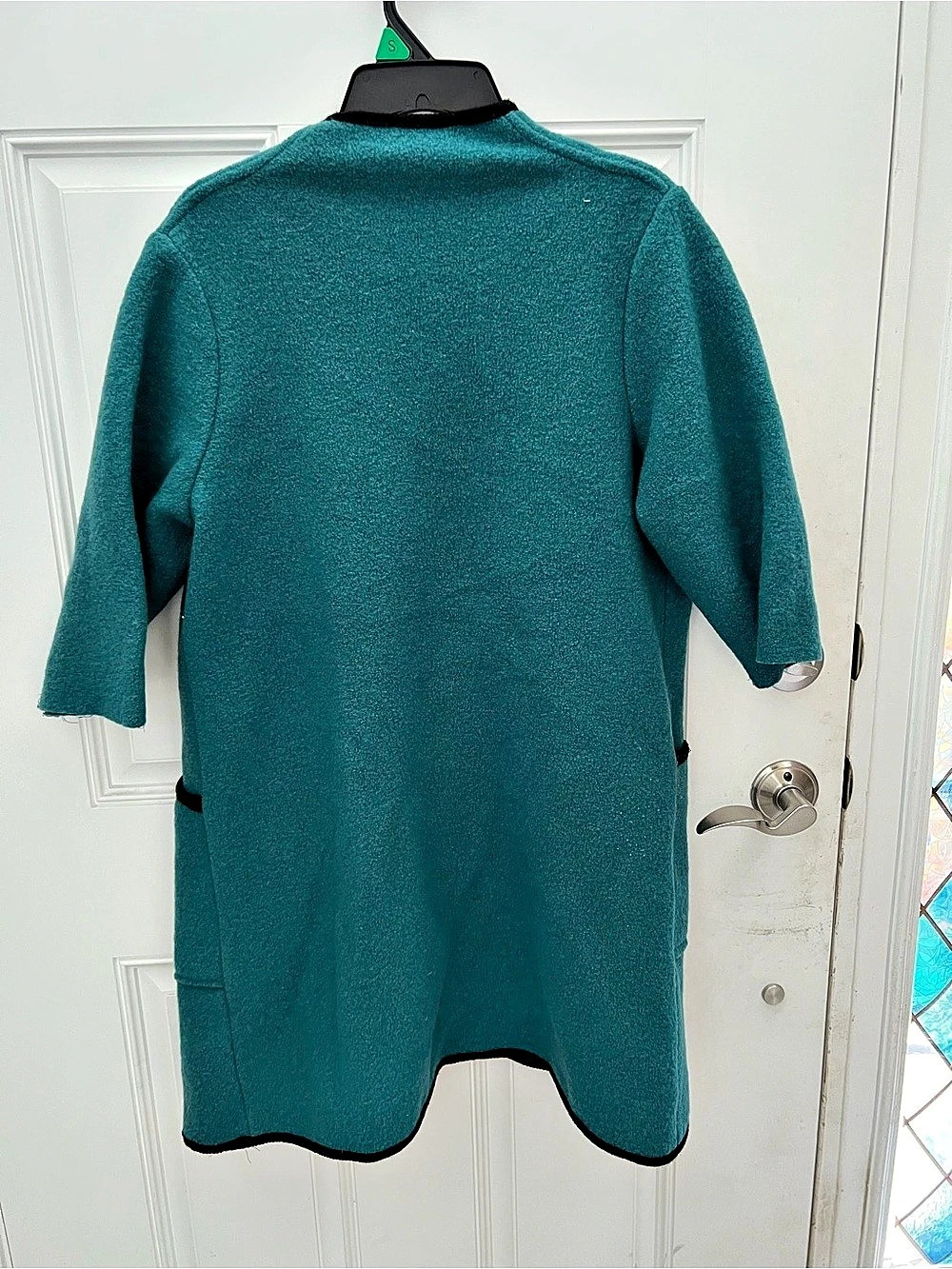 Eva Tralala Veste Rizeli Teal Open Front Jacket Small - Picture 4 of 8